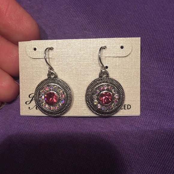 Gorgeous Pink & multi color earrings NWT - Picture 6 of 7